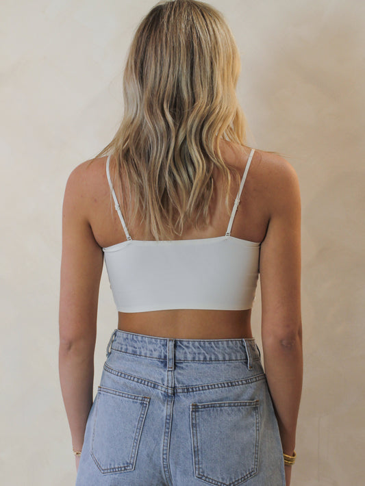 Off White Textured Bralette