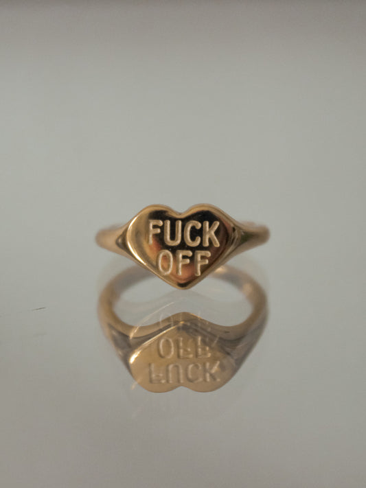 FUCK OFF HEART RING