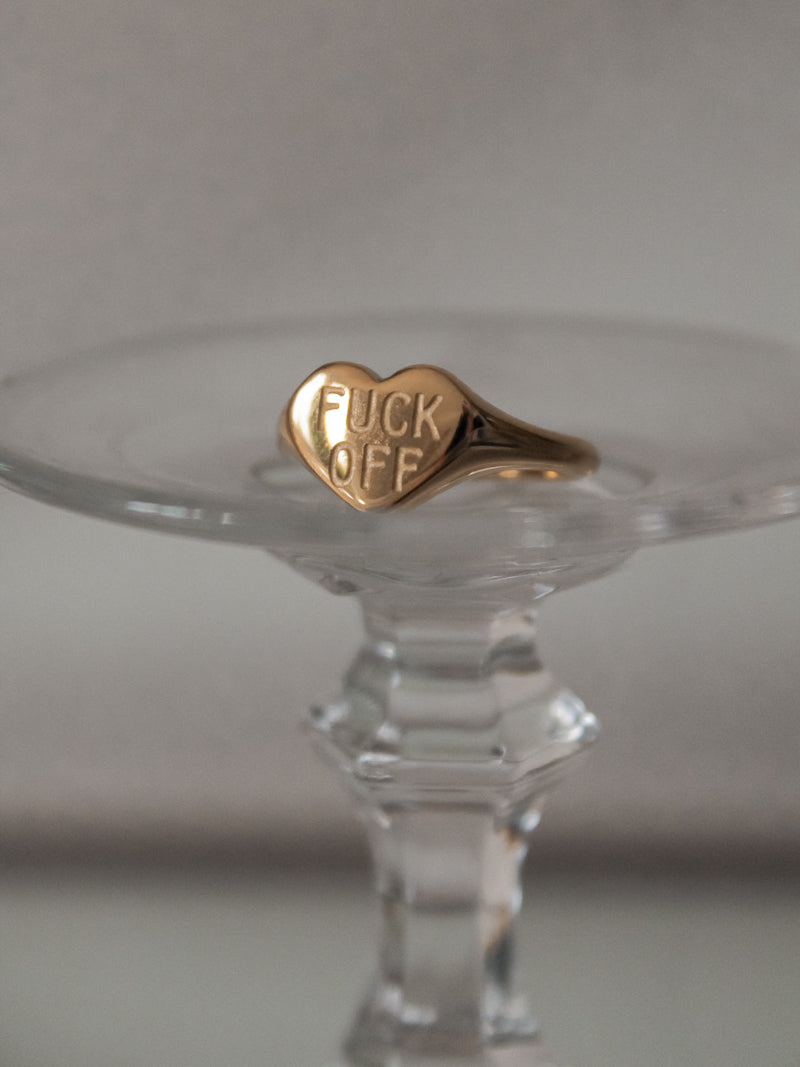 FUCK OFF HEART RING