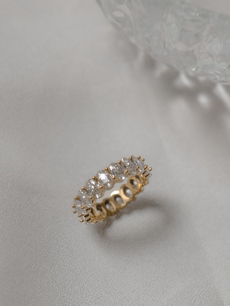 ICED OUT SPARKLING RING/BAND FOR WOMEN