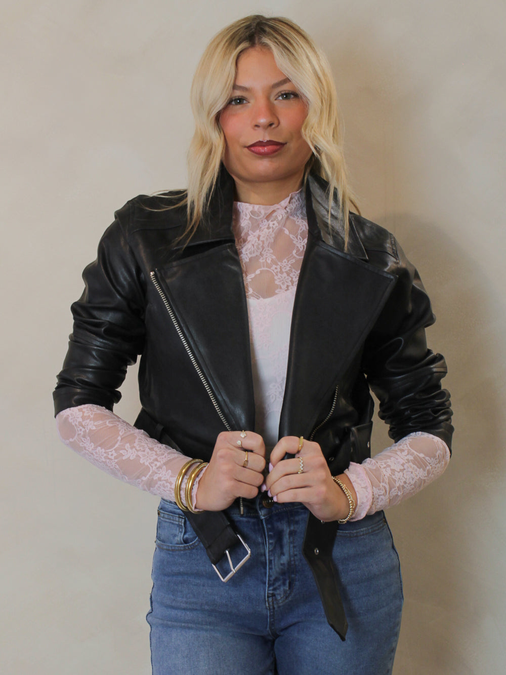 Long Sleeve Lace Top Outfit