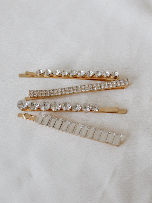 Crystal Rhinestone Bobby Pin Set | Kitsch