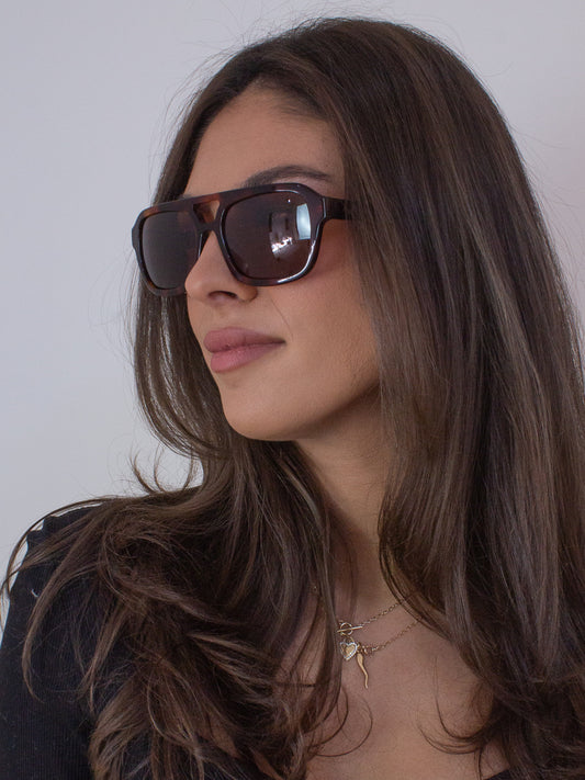 Tortoise Aviator Sunglasses by Eleventh Hour