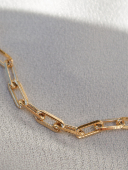 Dainty Gold Paper Clip Chain