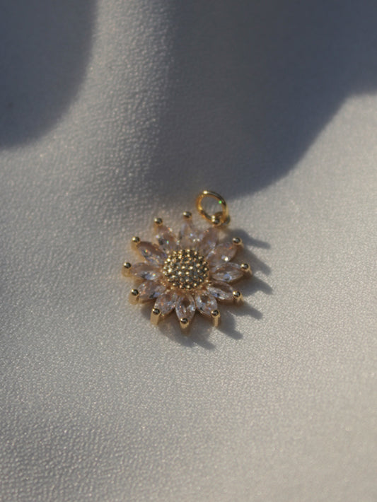 Sparkling Sunflower Charm