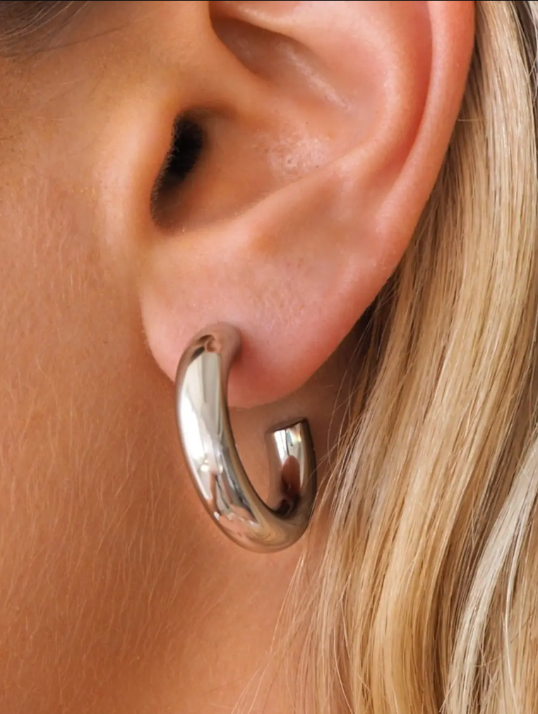 Lightweight Silver Hoop
