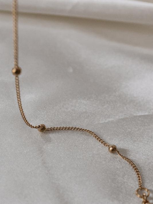 Dainty Gold Satellite Chain Anklet