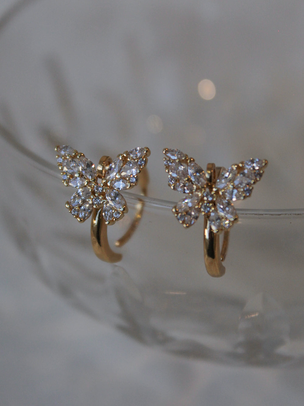 Ara Butterfly Huggie Hoop Earrings