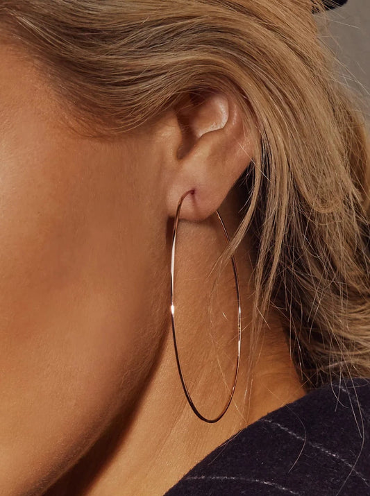 Gold Thin Lightweight Hoop Earring
