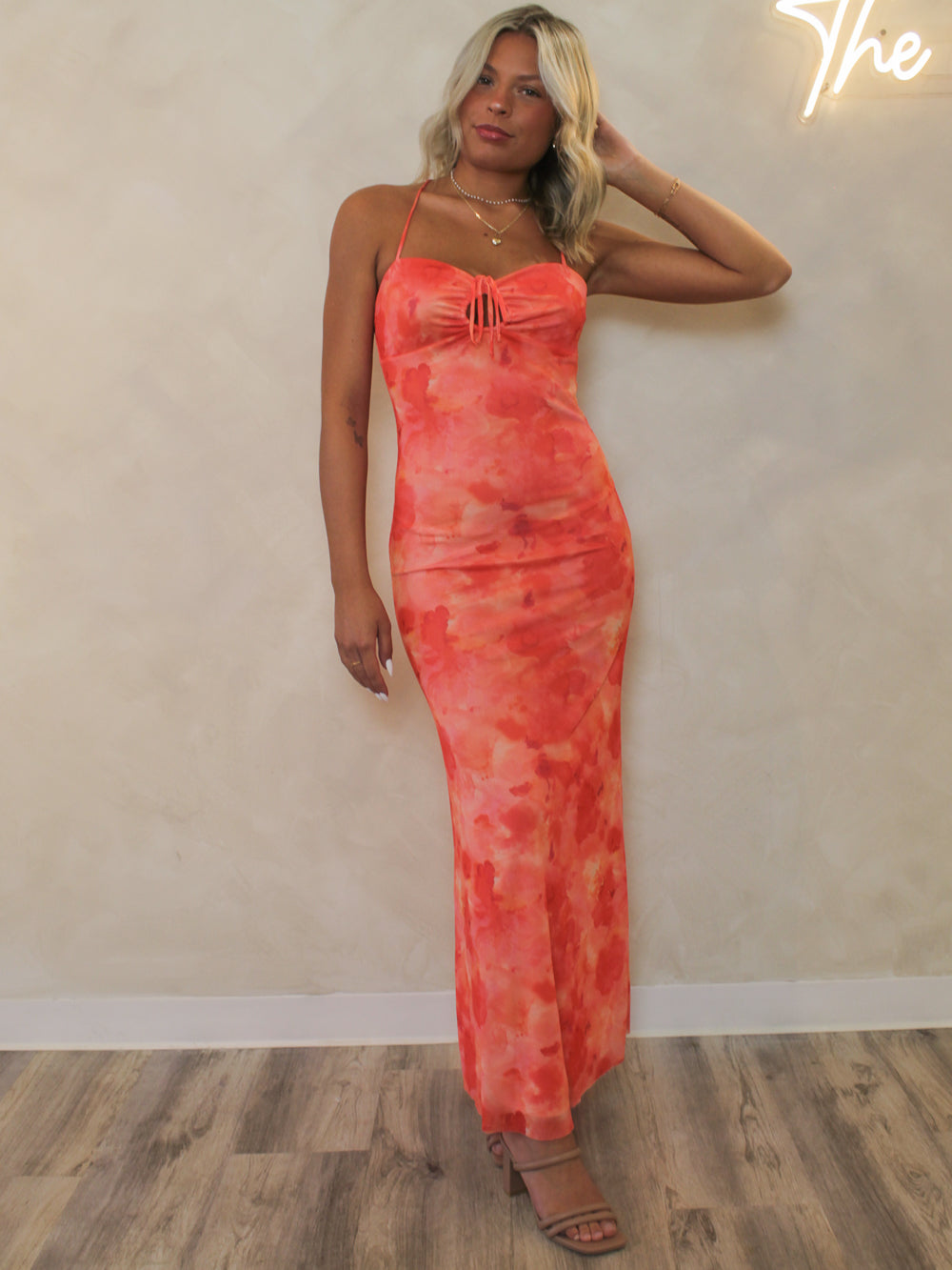 Calypso Floral Mesh Maxi Dress | The Obcessory MEDIUM Calypso Floral Mesh Maxi Dress | The Obcessory MEDIUM