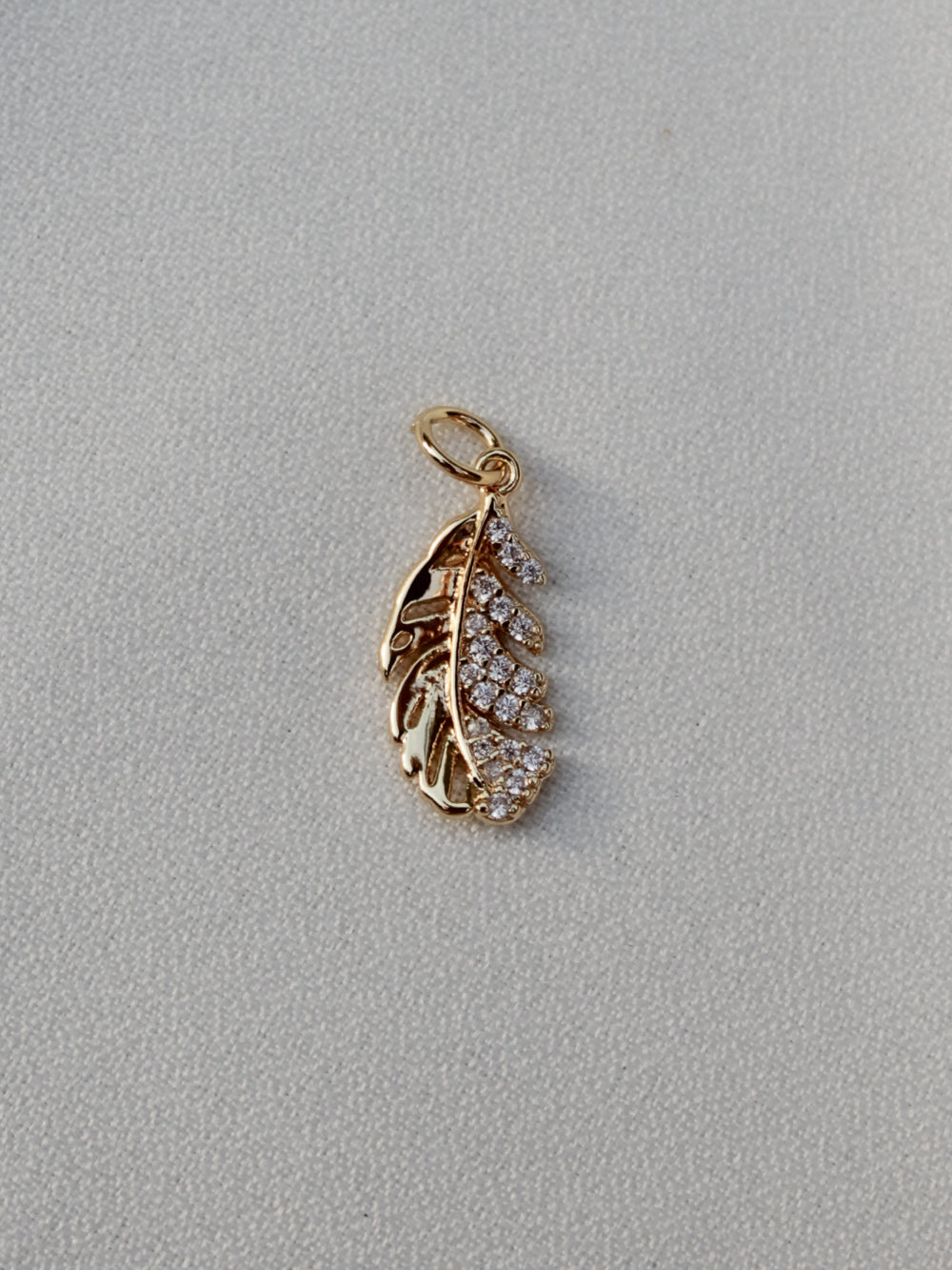 Pave Feather Charm