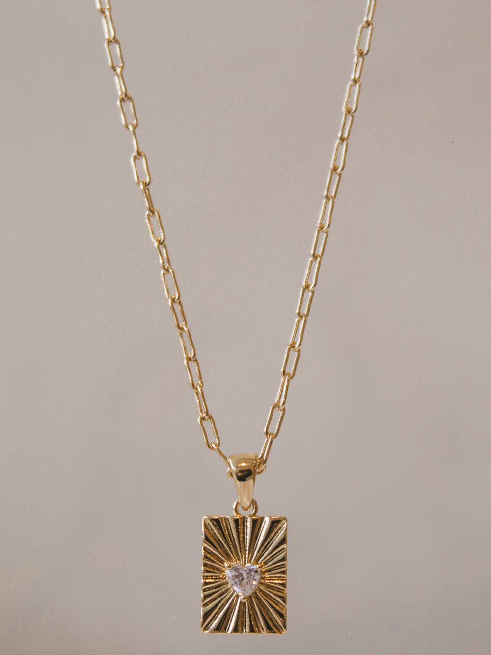 five and two Gold Jenn Heart Necklace