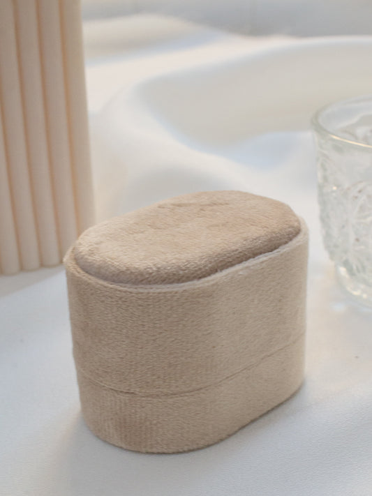 Small Velvet Jewelry Box, holds 3 rings