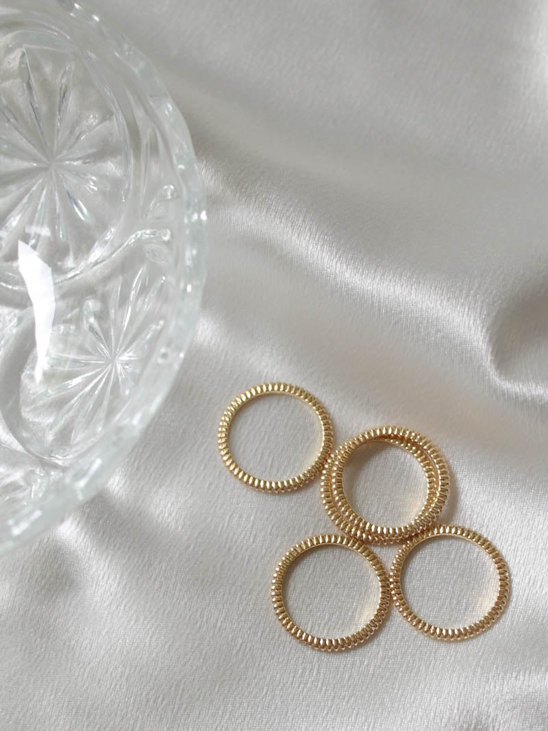 Gold stacking rings