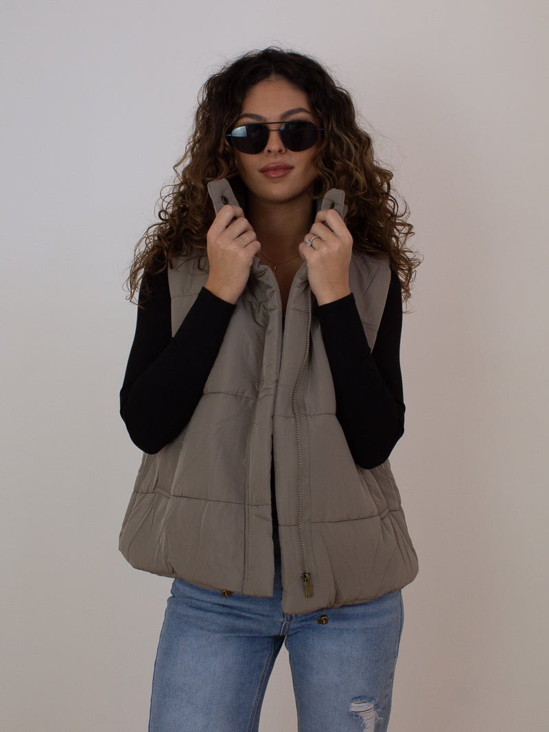 Mocha Puff Vest