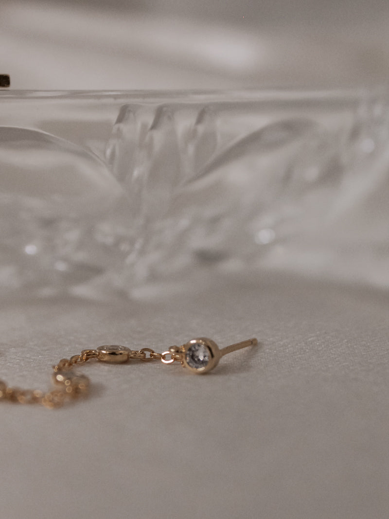Gold Stud Ear Cuff