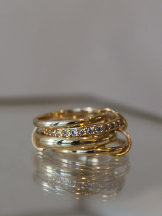 Sahira Design stacked gold ring