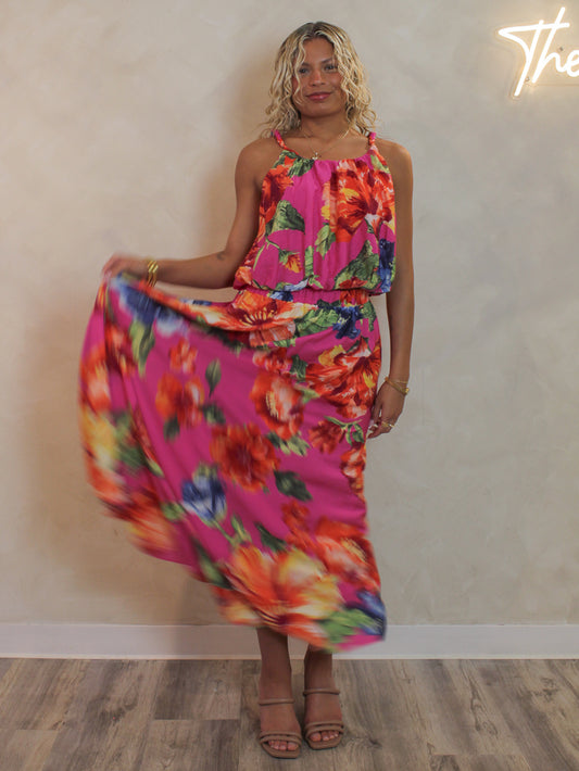 Skies are Blue Maxi Skirt Set