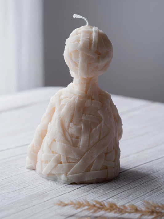 Zombie Skeleton Halloween Decor Candle