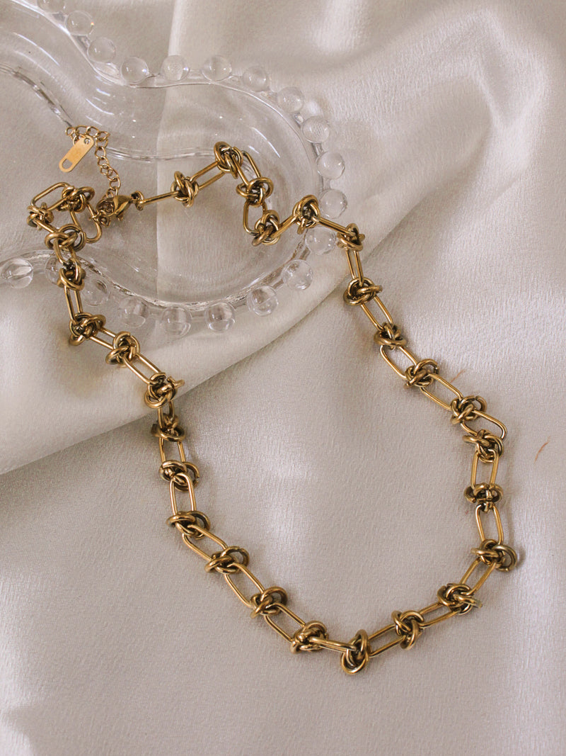 ARSN - He Loves Me, She Loves Me Knot | Gold Knot Necklace