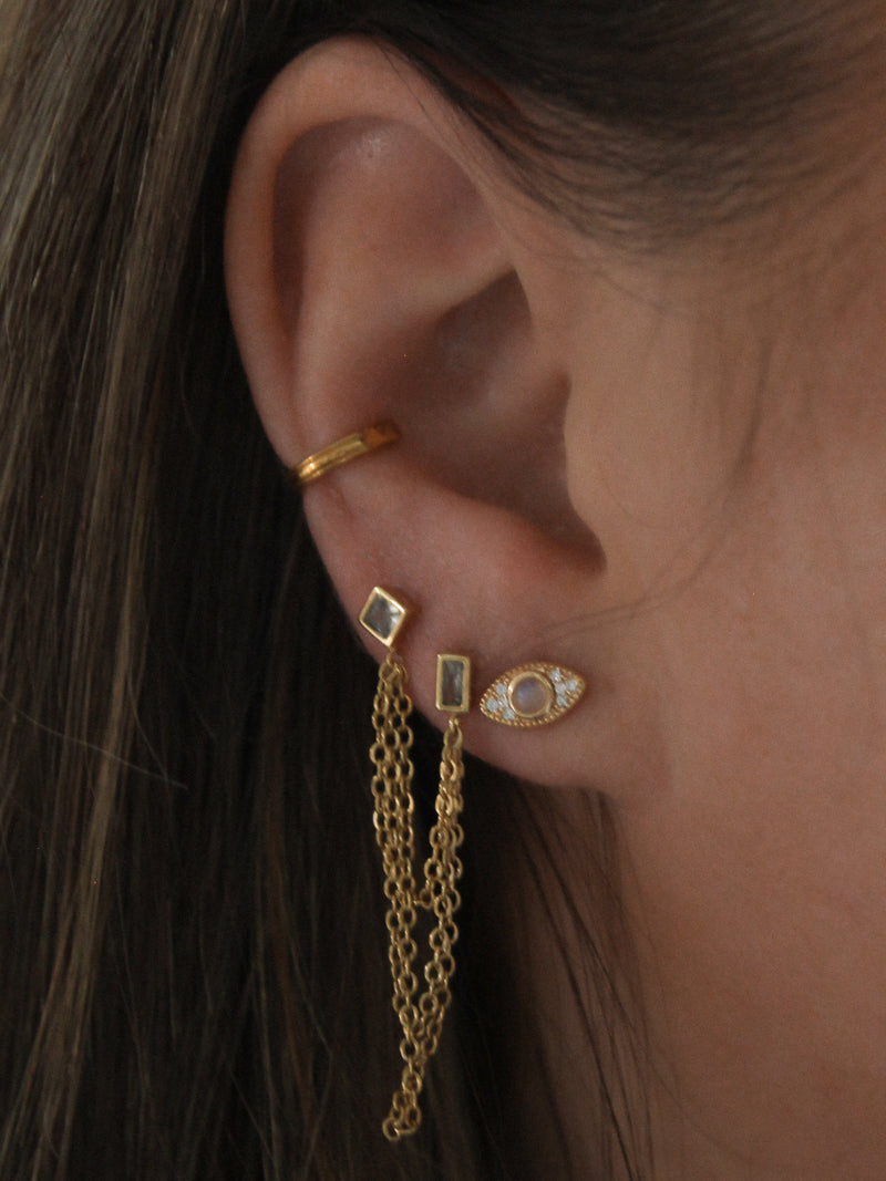 Gold Evil Eye Stack