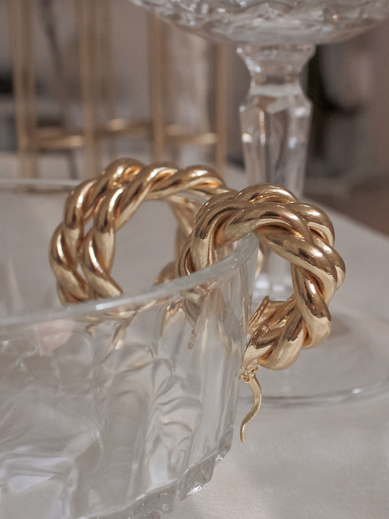 Hailey Twisted Hoop Earring