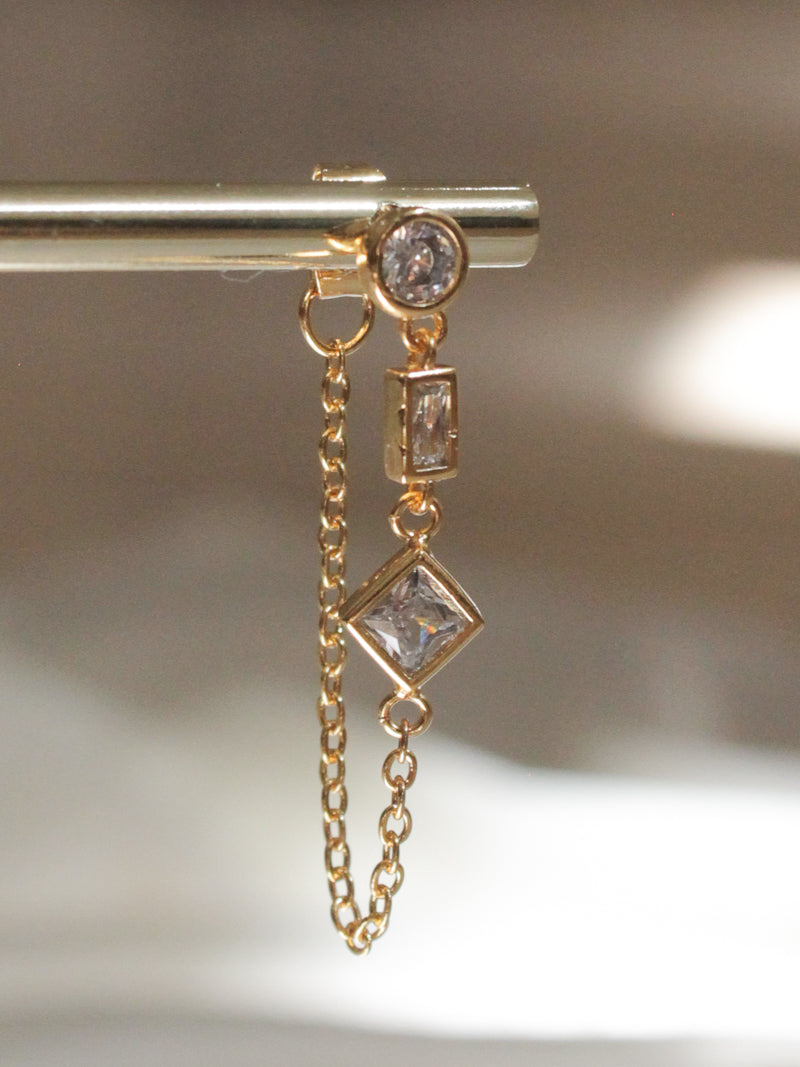 Gold Chain Stud by Luv AJ