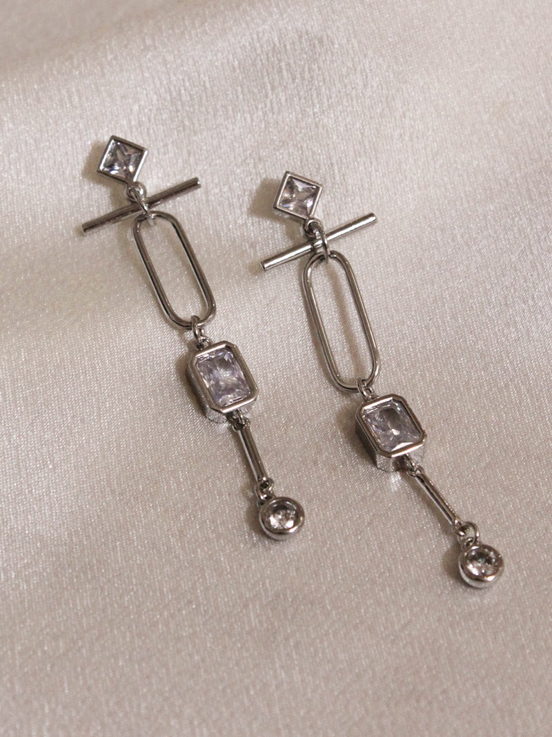 Silver Mixte Drop Earring | Luv AJ
