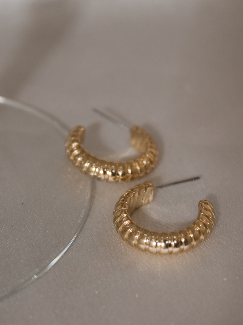 Midi Gold Hoop Earrings
