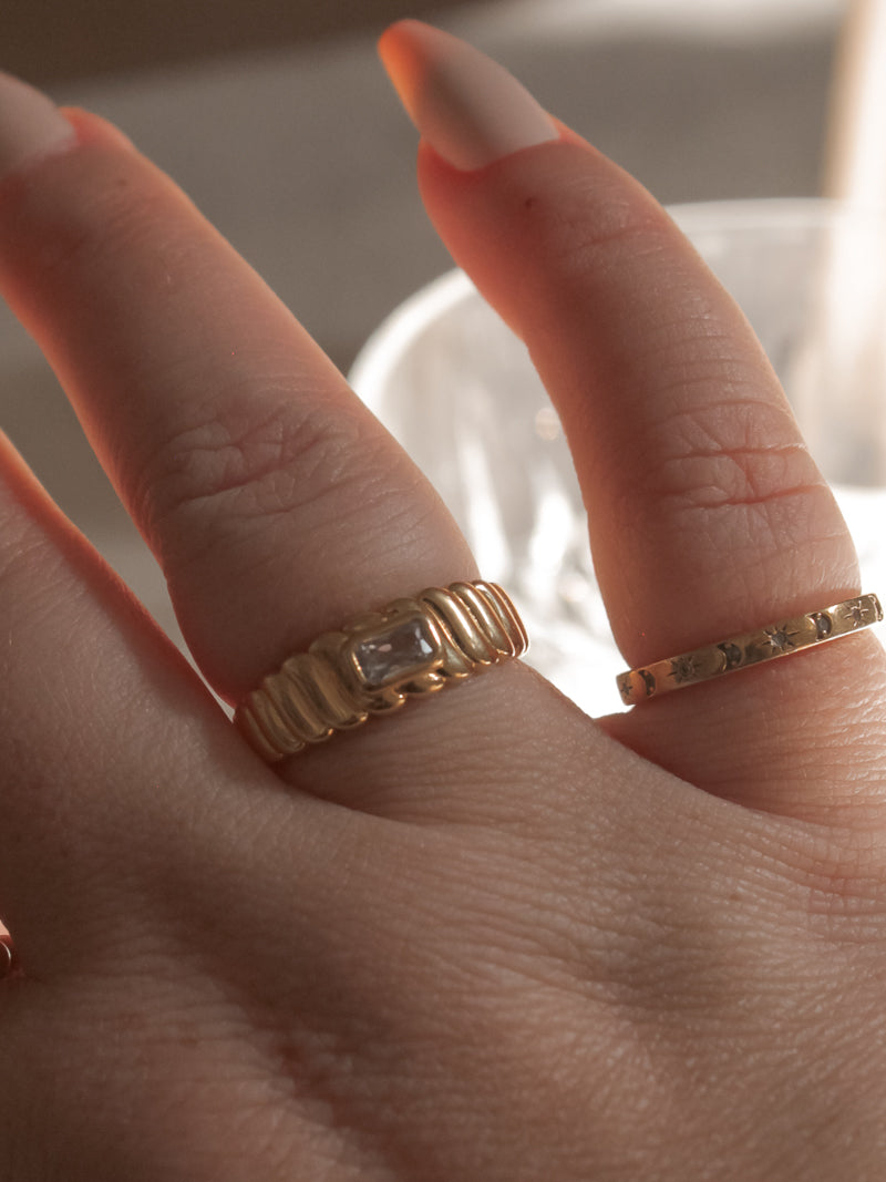 Luv AJ Le Signe Ring in Gold