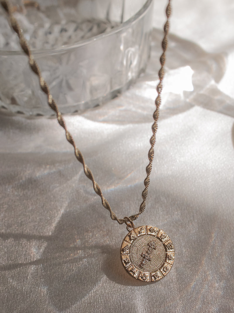 Gold Sagittarius Pendant Necklace