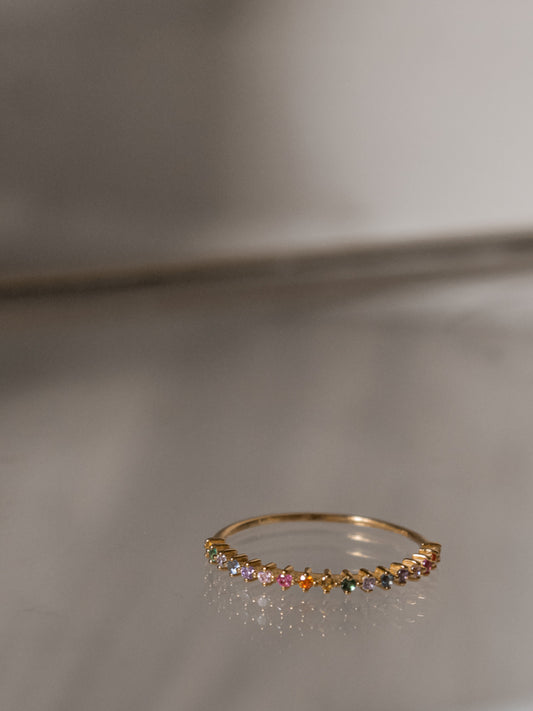 Dainty Rainbow Stacking Ring