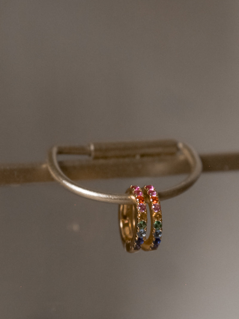 Rainbow Hoop Earrings
