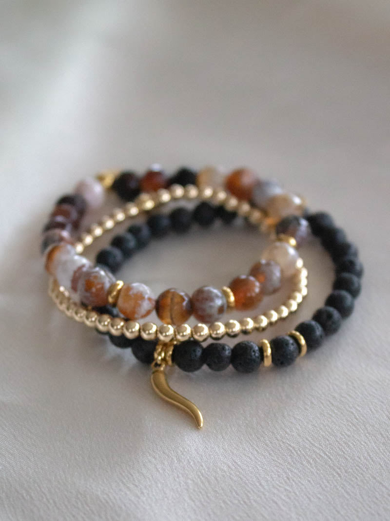 GOLD FILLED BEADED BRACELET