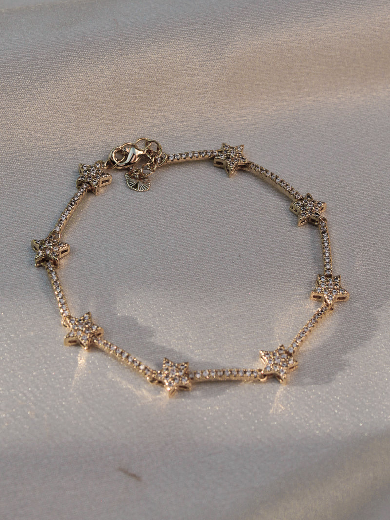 Gold Pave Star Bracelet | Shea Bracelet by Five and Two