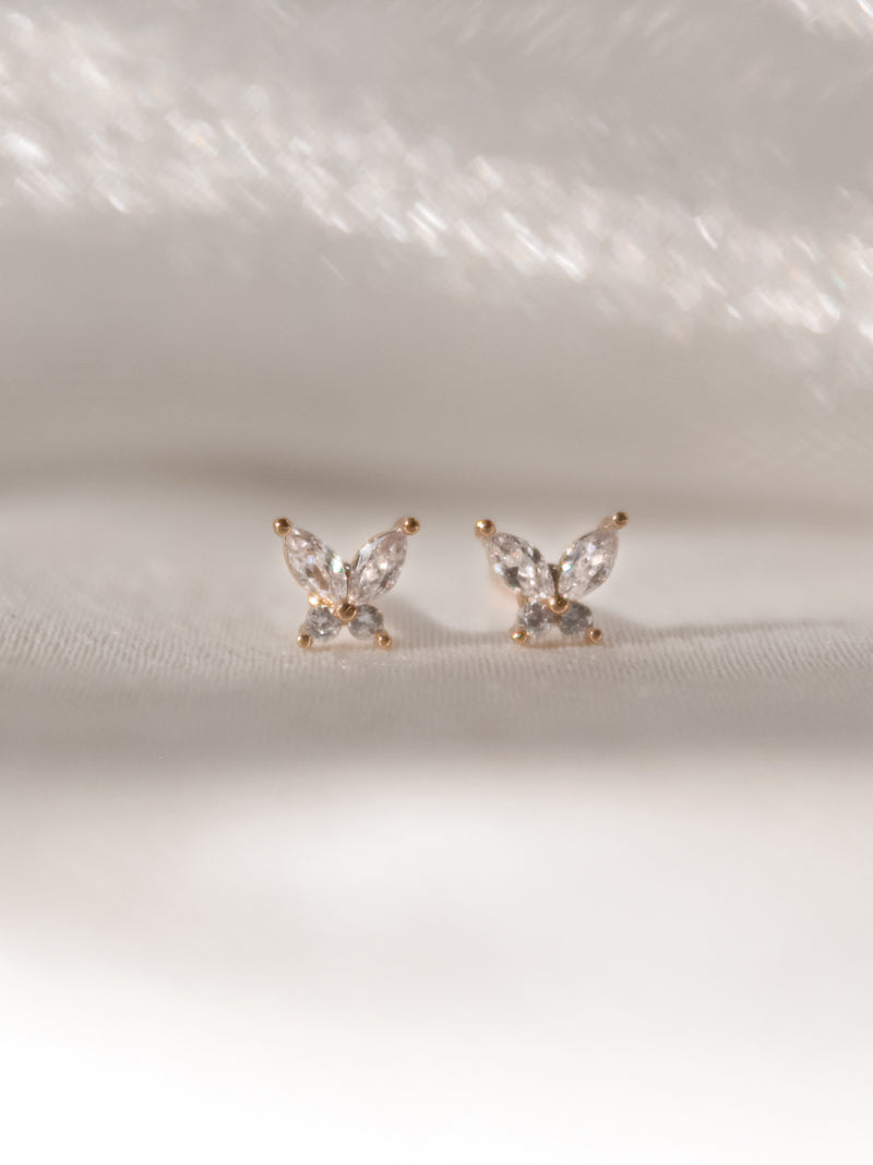 Mari Butterfly Stud Earrings by Girls Crew