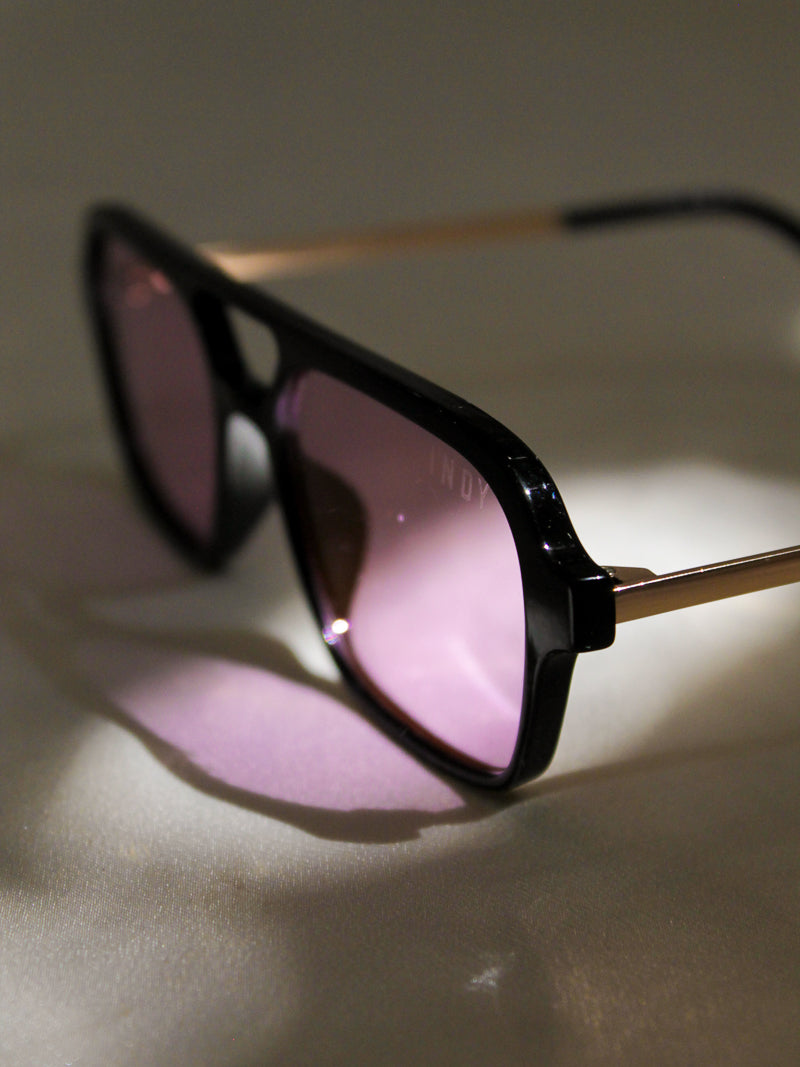 Purple Aviator Sunglasses