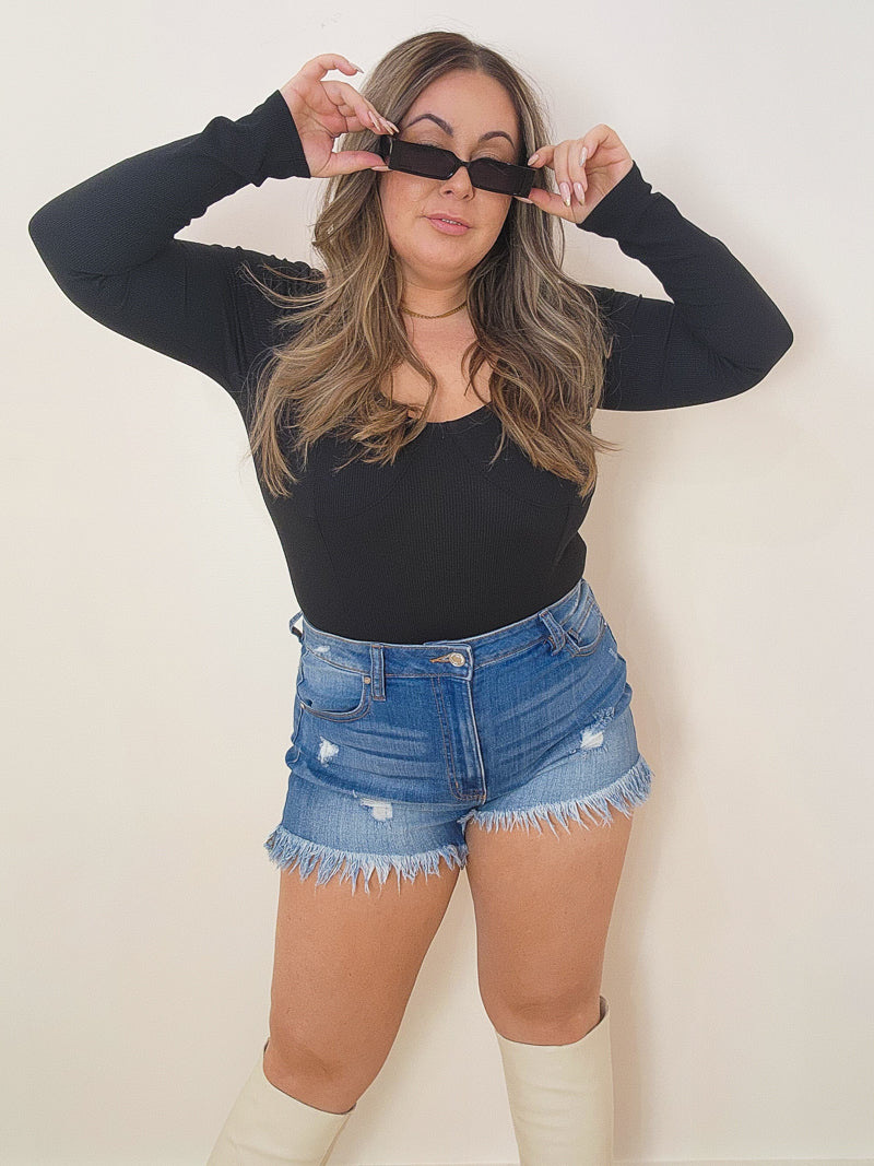 Sage The Label Black Long Sleeve Bodysuit