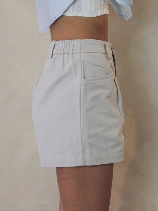 Grey Twill Style Womens Shorts