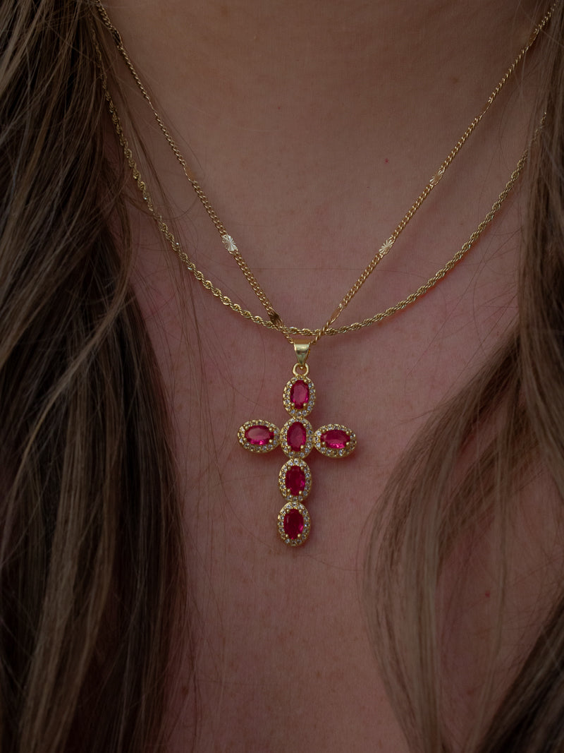 Gold Cross Necklace for women