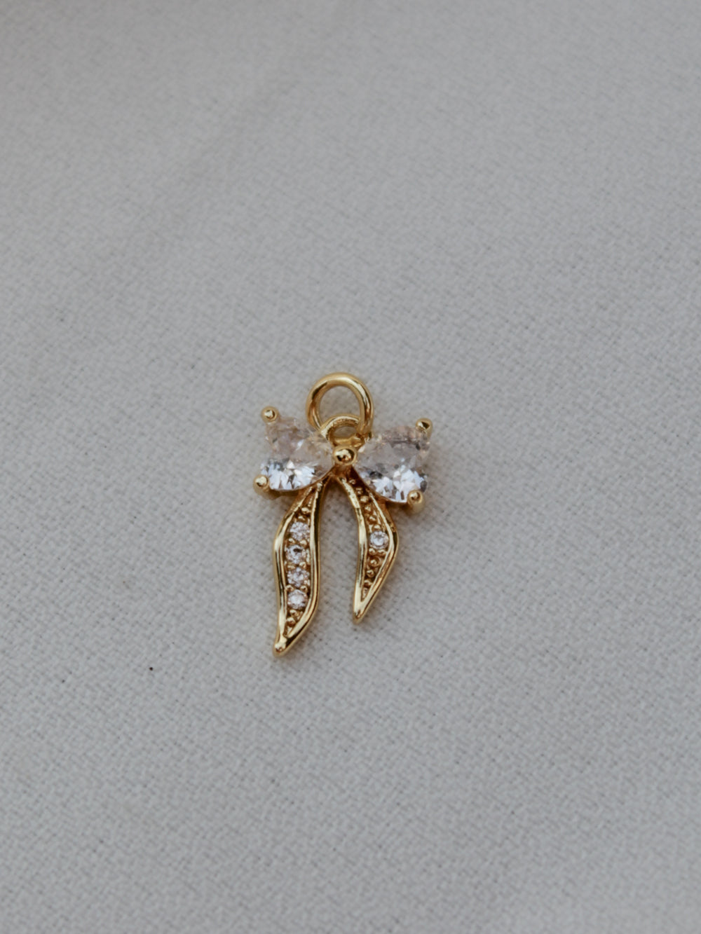 Mini Gold Bow Charm 