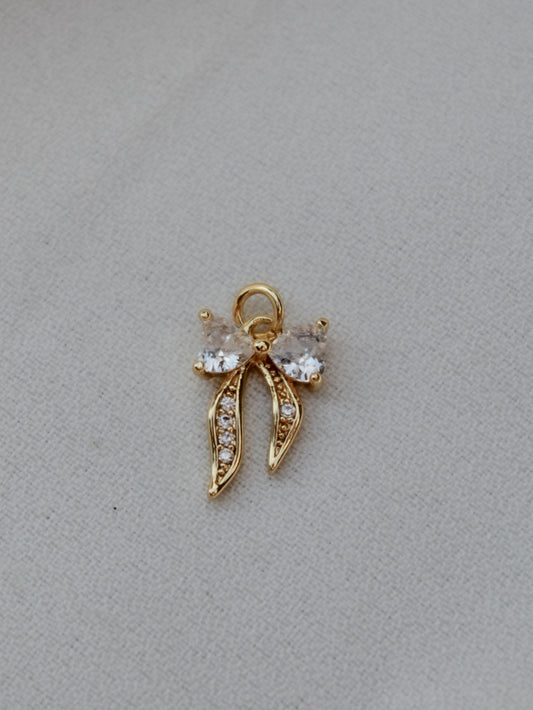 Mini Gold Bow Charm 