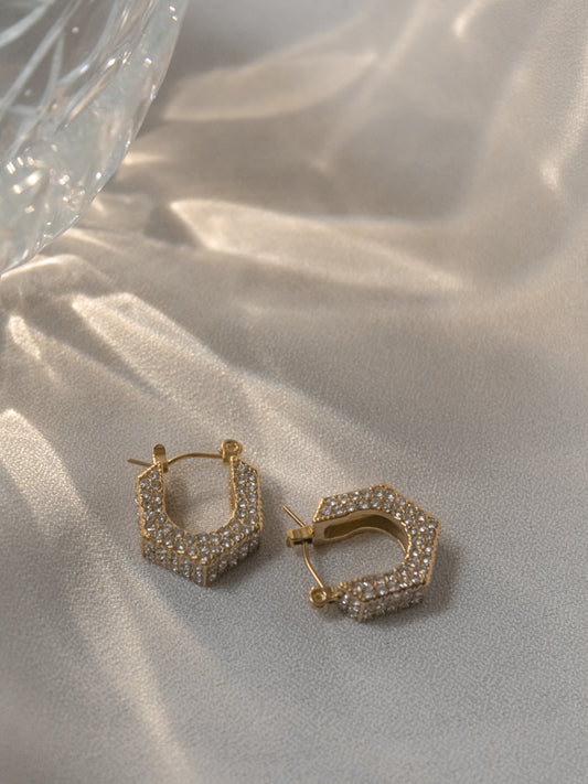 SMALL CHUNKY GEOMETRIC HOOPS