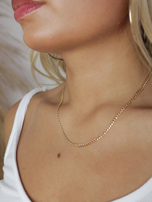 Dainty Gold Cuban Chain for Women 