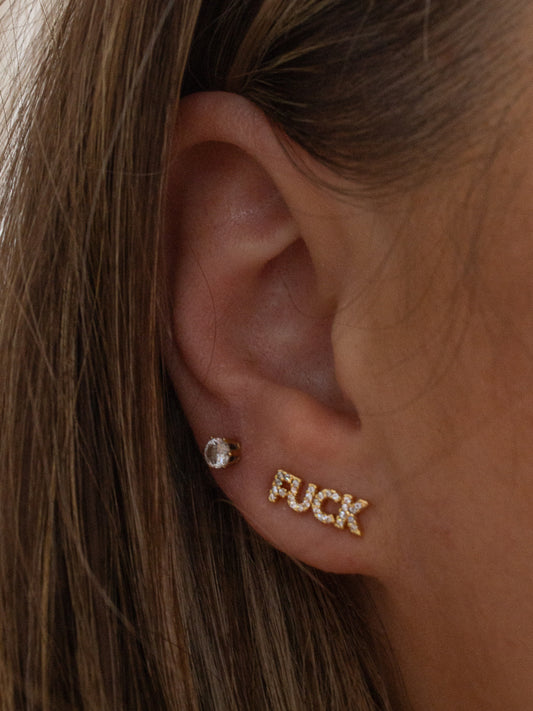 FUCK STUD EARRINGS | RAD + RAE