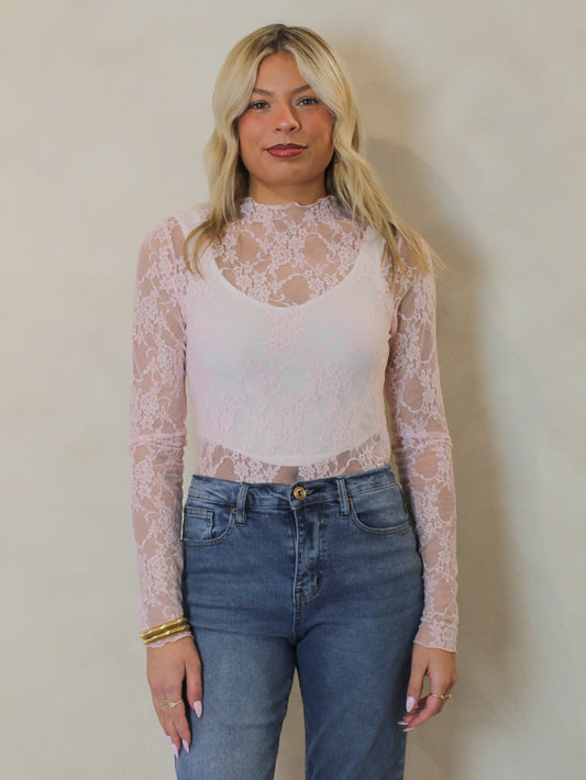 Light Pink Lace Top