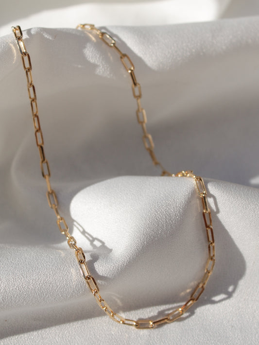 Gold Paperclip Chain for Women 