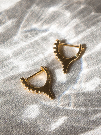 Unique Gold Huggie Earrings for Women 