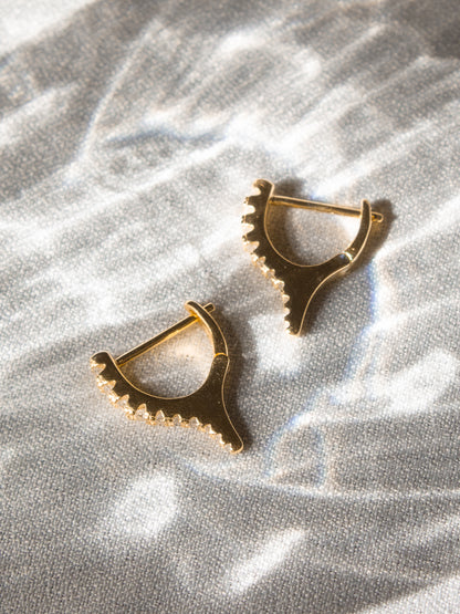 Unique Gold Huggie Earrings for Women 