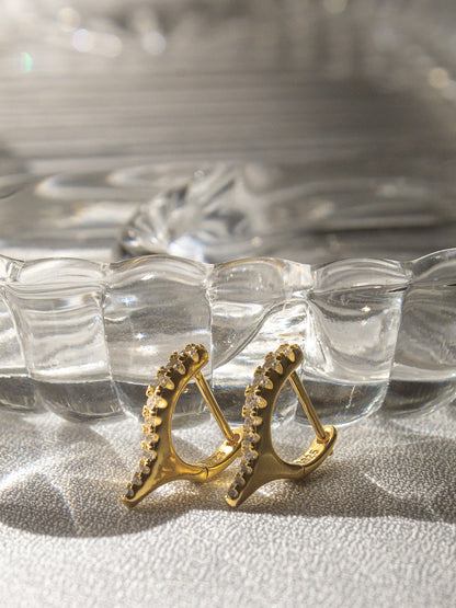 Gold Drip Earrings | Mini Zoey Hoop by RAD + RAE